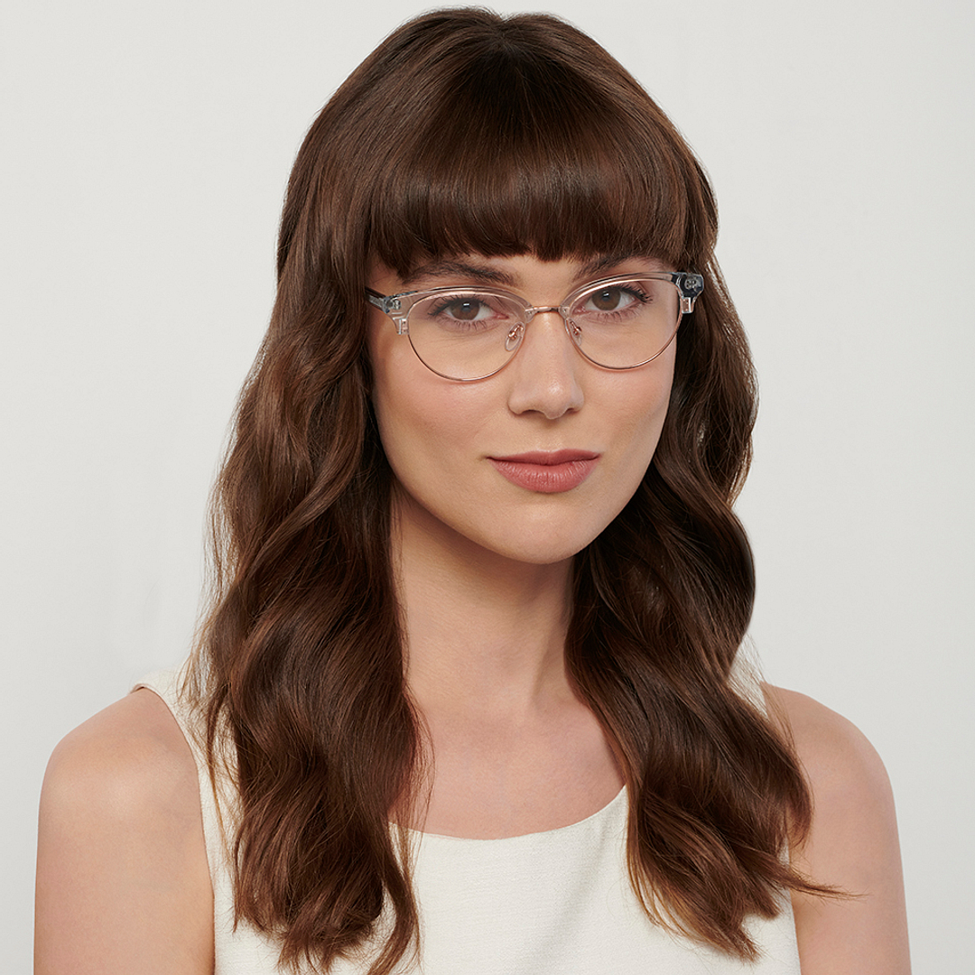 John Jacobs Online Rose Gold Full Rim Cat Eye left side